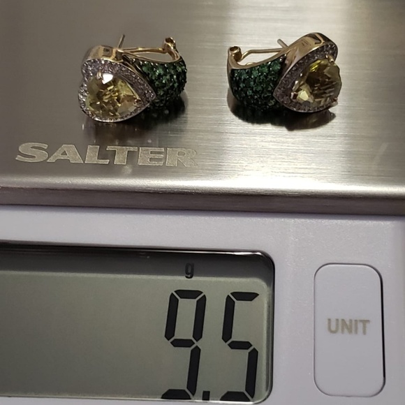 LeVian Diamond Citrine & Tsavorite 14k Yellow Gold - Picture 2 of 8